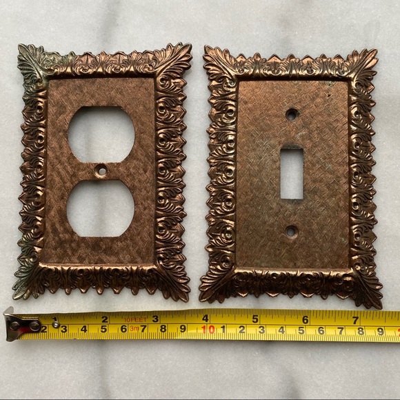 Vintage Real Copper Switch Plate & Outlet Cover - Picture 2 of 6